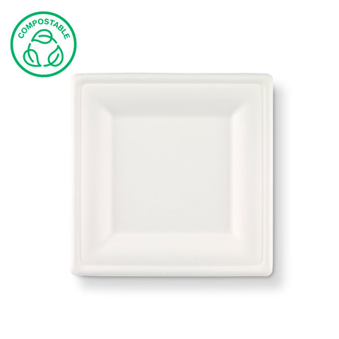 Bagasse Square Plates (250 & 500 pack)