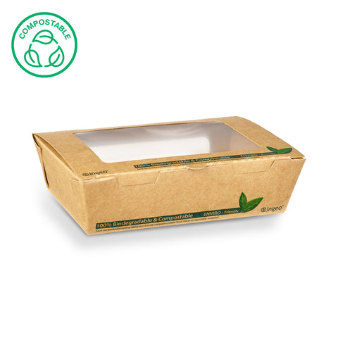 Tuck-Top Kraft Window Salad Boxes (200 pack)