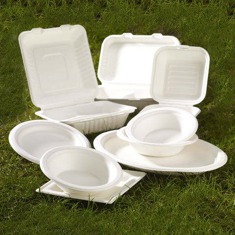 Bagasse Plain Food Trays (500 & 1000 pack)