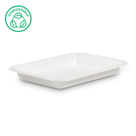 Bagasse Plain Food Trays (500 & 1000 pack)