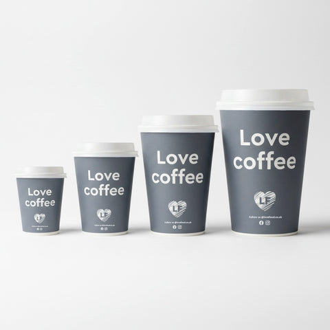 Branded 4oz-16oz Single Wall White Paper Cups (White)