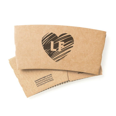 Branded 12oz-16oz Corrugated Cup Sleeves (Kraft)