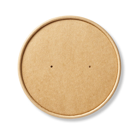 Kraft HD Hot or Cold Food Container Vented Paper Lid (500 pack)