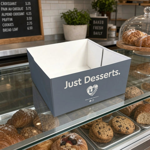 Branded Four Sided Pop-up Cake Tray