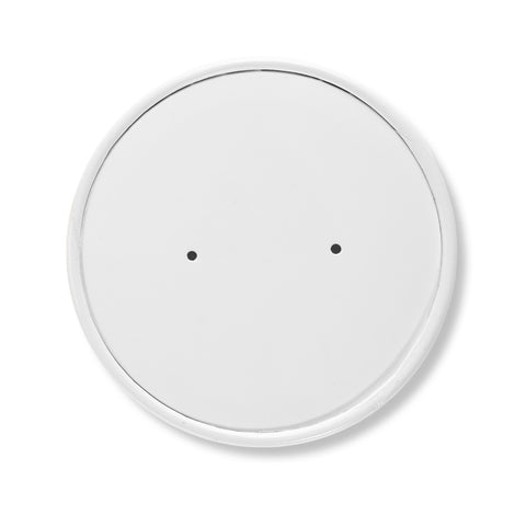 White HD Hot or Cold Food Container Vented Paper Lid (500 pack)