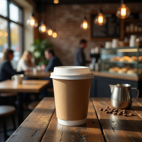 Kraft Double Wall Hot Drink Paper Cup (400 & 500 pack)