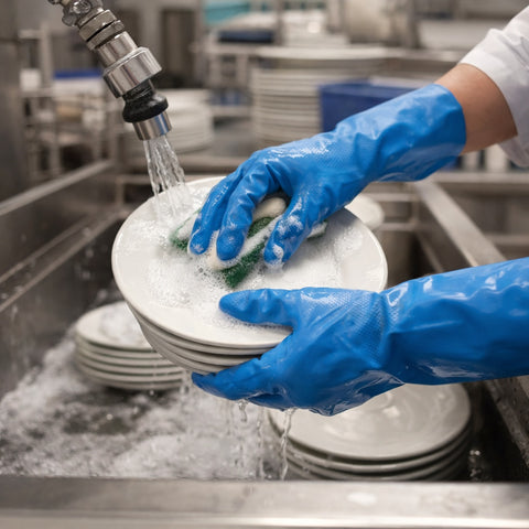 Rubber Washing Up Gloves (12 pack)